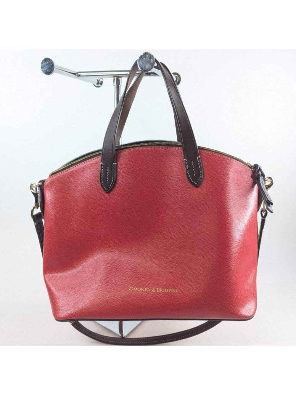 Dooney & Bourke Small Gabriella Leather Satchel Purse Bag Red EUC $248 Retail - Picture 2 of 14